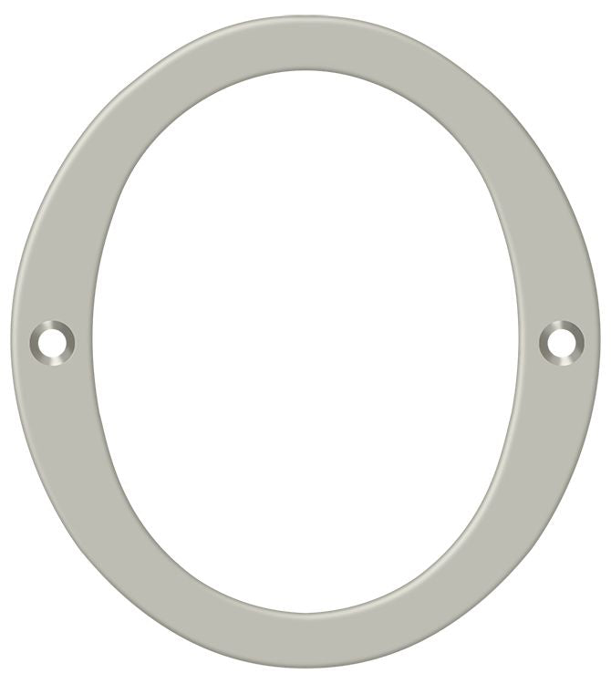 Deltana RN6-0U15 6" Numbers; Solid Brass; Satin Nickel Finish Main image