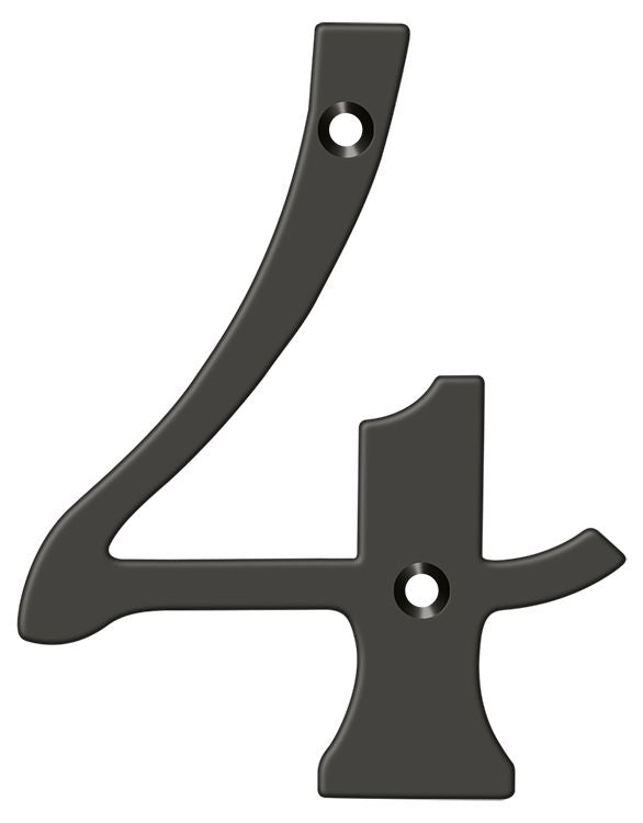 Deltana RN6-4U10B 6" Numbers; Solid Brass; Oil Rubbed Bronze Finish Main image