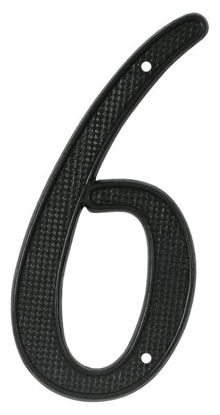 Deltana RNZ46 4" Numbers; Zinc; Black Finish