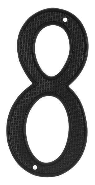 Deltana RNZ48 4" Numbers; Zinc; Black Finish