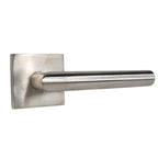 Emtek - Stuttgart Lever 2-3/8" Backset Privacy with Modern Rectangular Rose for 1-1/4" to 2" Door - Brushed Stainless Steel (Right Hand)