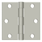 Deltana - 3" x 3" Square Hinge (Steel) - Satin Nickel