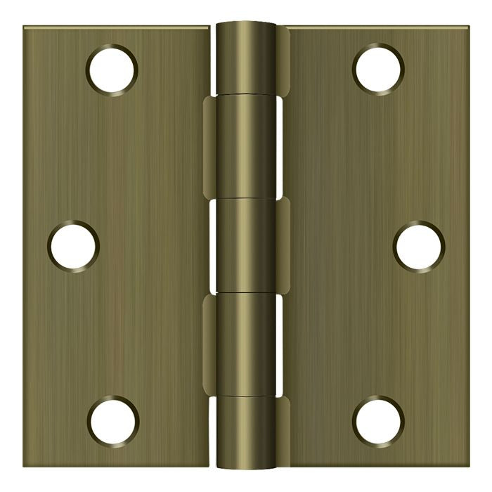 Deltana - 3" x 3" Square Hinge (Steel) - Antique Brass