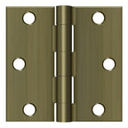 Deltana - 3" x 3" Square Hinge (Steel) - Antique Brass