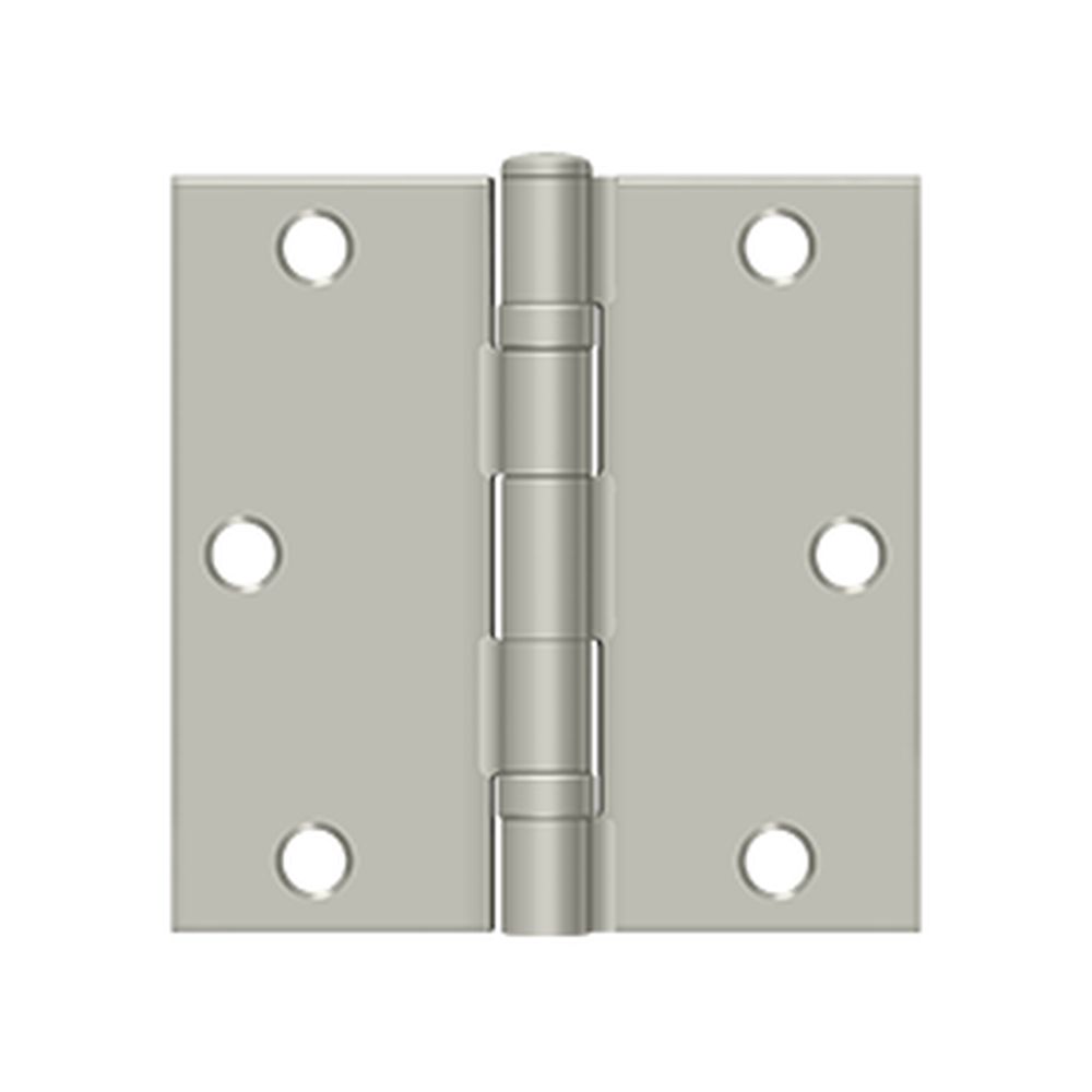 Deltana - 3-1/2" x 3-1/2" Square Corner Ball Bearing Hinge - Satin Nickel