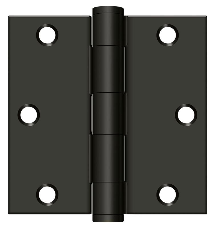 Deltana - 3-1/2" x 3-1/2" Square Hinge; Heavy Duty - Oil Rubbed Bronze