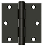 Deltana - 3-1/2" x 3-1/2" Square Hinge; Heavy Duty - Oil Rubbed Bronze