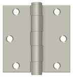 Deltana - 3-1/2" x 3-1/2" Square Hinge; Heavy Duty - Satin Nickel