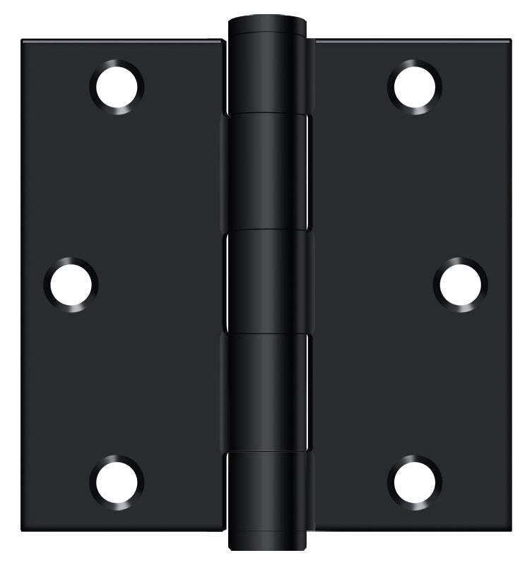 Deltana - 3-1/2" x 3-1/2" Square Hinge; Heavy Duty - Flat Black