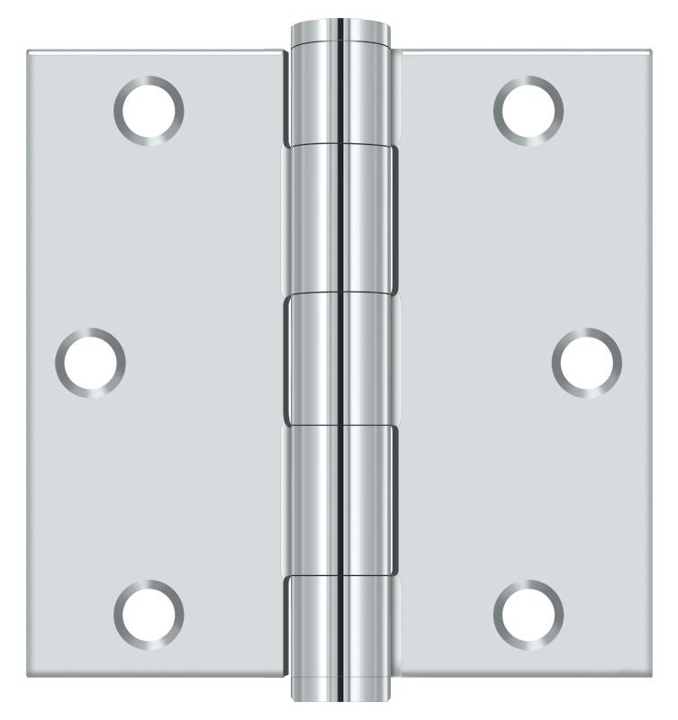 Deltana - 3-1/2" x 3-1/2" Square Hinge; Heavy Duty - Bright Chrome