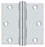 Deltana - 3-1/2" x 3-1/2" Square Hinge; Heavy Duty - Bright Chrome