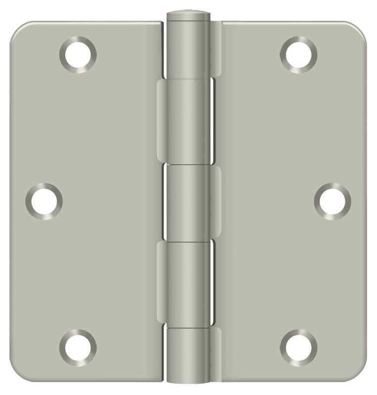 Deltana - 3-1/2" x 3-1/2" x 1/4" Radius Hinge; Residential Thickness - Satin Nickel