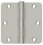 Deltana - 3-1/2" x 3-1/2" x 1/4" Radius Hinge; Residential Thickness - Satin Nickel