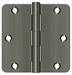 Deltana - 3-1/2" x 3-1/2" x 1/4" Radius Hinge; Residential Thickness - Antique Nickel