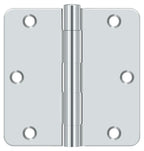 Deltana - 3-1/2" x 3-1/2" x 1/4" Radius Hinge; Residential Thickness - Bright Chrome