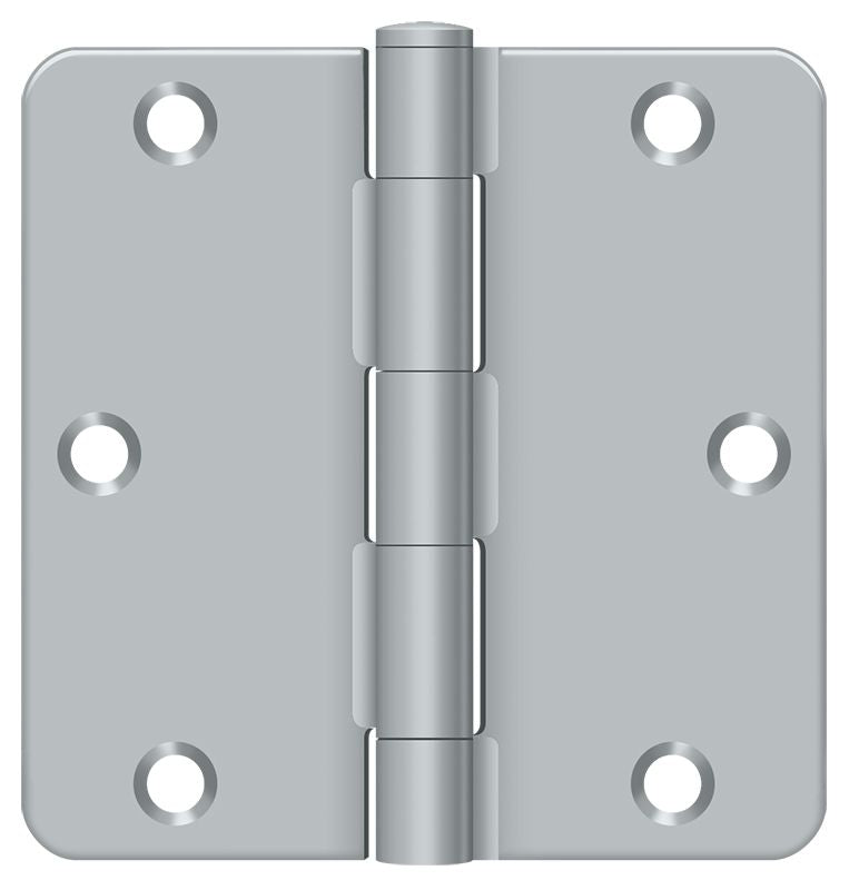 Deltana - 3-1/2" x 3-1/2" x 1/4" Radius Hinge; Residential Thickness - Satin Chrome