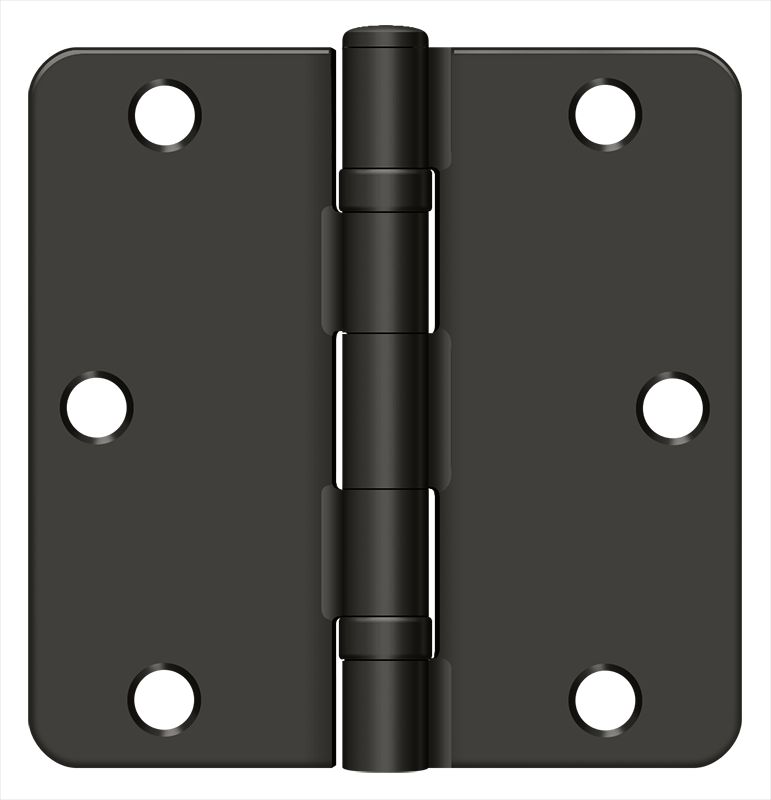 Deltana - 3-1/2" x 3-1/2" x 1/4" Radius Hinge; Ball Bearing - Oil Rubbed Bronze
