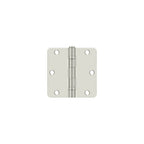 Deltana - 3-1/2" x 3-1/2" x 1/4" Radius Hinge; Ball Bearing - Bright Nickel