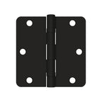 Deltana - 3-1/2" x 3-1/2" x 1/4" Radius Hinge; Ball Bearing - Paint Black