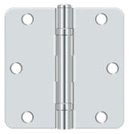 Deltana - 3-1/2" x 3-1/2" x 1/4" Radius Hinge; Ball Bearing - Bright Chrome