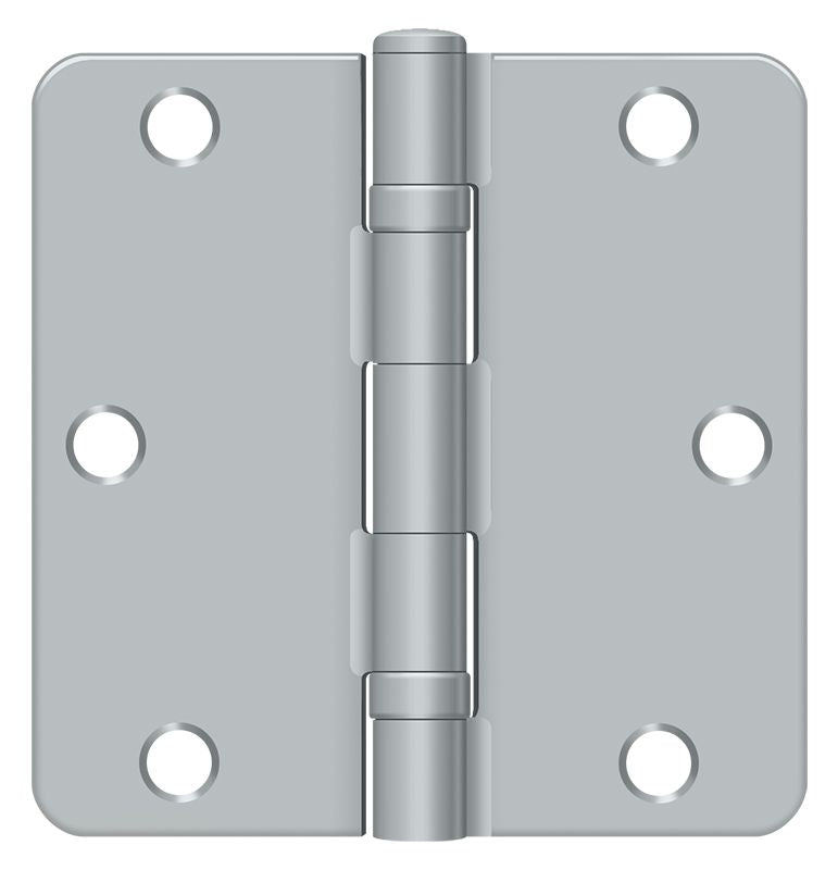 Deltana - 3-1/2" x 3-1/2" x 1/4" Radius Hinge; Ball Bearing - Satin Chrome