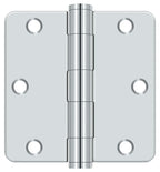 Deltana - 3-1/2" x 3-1/2" x 1/4" Radius Hinge; Heavy Duty - Bright Chrome