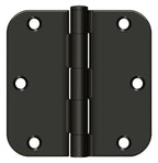 Deltana - 3-1/2" x 3-1/2" x 5/8" Radius Hinge; Residential Thickness - Oil Rubbed Bronze