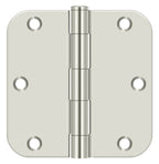 Deltana - 3-1/2" x 3-1/2" x 5/8" Radius Hinge; Residential Thickness - Bright Nickel