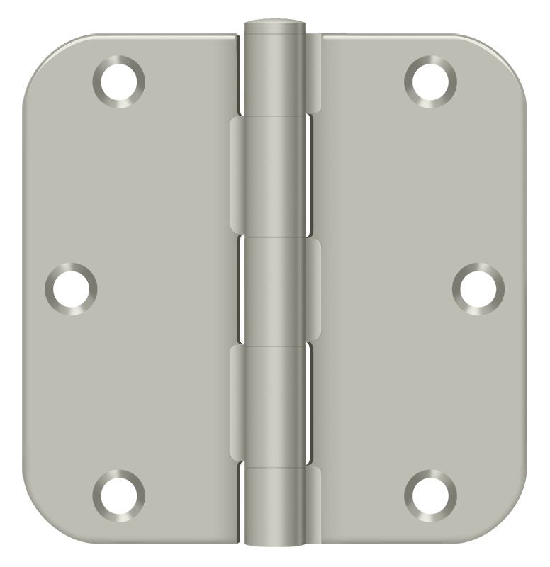 Deltana - 3-1/2" x 3-1/2" x 5/8" Radius Hinge; Residential Thickness - Satin Nickel