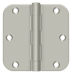 Deltana - 3-1/2" x 3-1/2" x 5/8" Radius Hinge; Residential Thickness - Satin Nickel