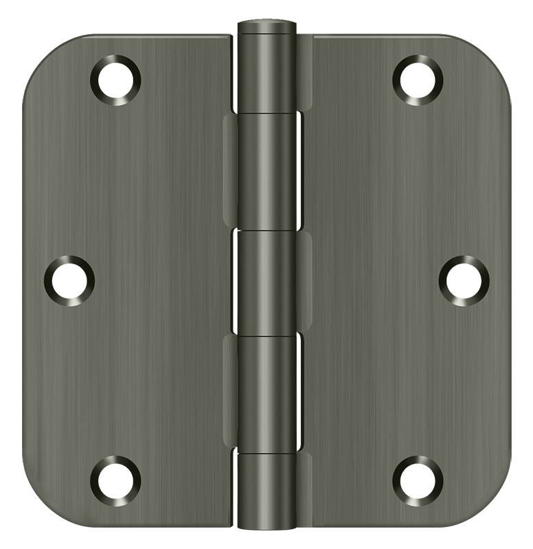 Deltana - 3-1/2" x 3-1/2" x 5/8" Radius Hinge; Residential Thickness - Antique Nickel