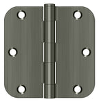 Deltana - 3-1/2" x 3-1/2" x 5/8" Radius Hinge; Residential Thickness - Antique Nickel