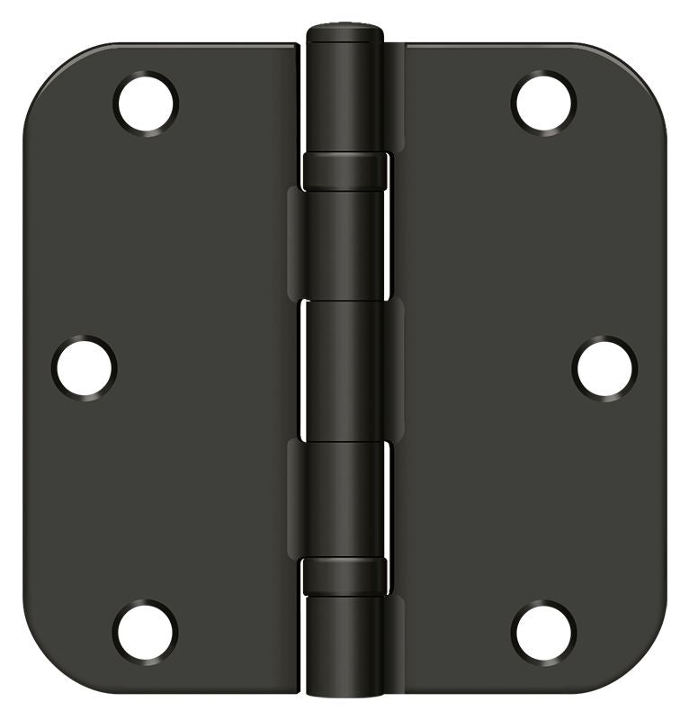 Deltana - 3-1/2" x 3-1/2" x 5/8" Radius Hinge; Ball Bearing - Oil Rubbed Bronze