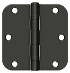 Deltana - 3-1/2" x 3-1/2" x 5/8" Radius Hinge; Ball Bearing - Oil Rubbed Bronze
