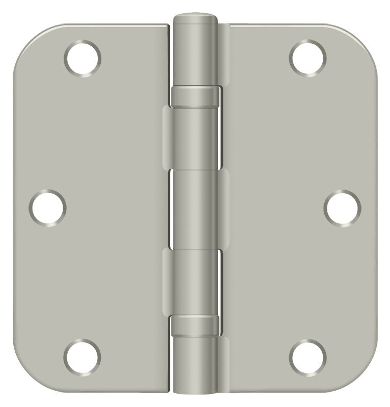 Deltana - 3-1/2" x 3-1/2" x 5/8" Radius Hinge; Ball Bearing - Satin Nickel