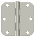 Deltana - 3-1/2" x 3-1/2" x 5/8" Radius Hinge; Ball Bearing - Satin Nickel