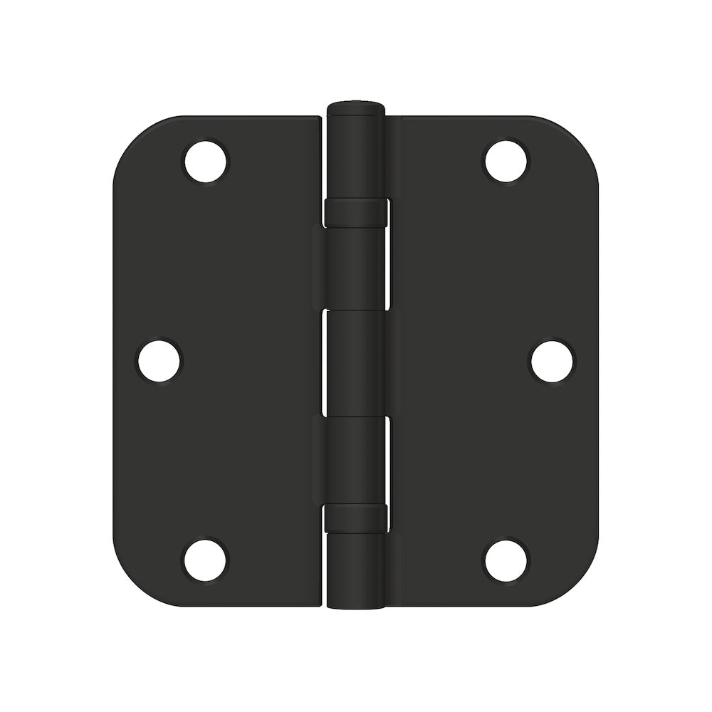 Deltana - 3-1/2" x 3-1/2" x 5/8" Radius Hinge; Ball Bearing - Paint Black