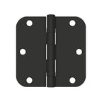 Deltana - 3-1/2" x 3-1/2" x 5/8" Radius Hinge; Ball Bearing - Paint Black