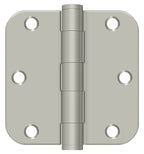 Deltana - 3-1/2" x 3-1/2" x 5/8" Radius Hinge; Heavy Duty - Satin Nickel