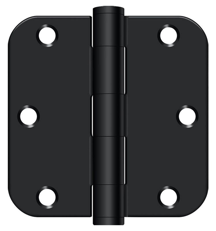 Deltana - 3-1/2" x 3-1/2" x 5/8" Radius Hinge; Heavy Duty - Flat Black