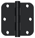 Deltana - 3-1/2" x 3-1/2" x 5/8" Radius Hinge; Heavy Duty - Flat Black