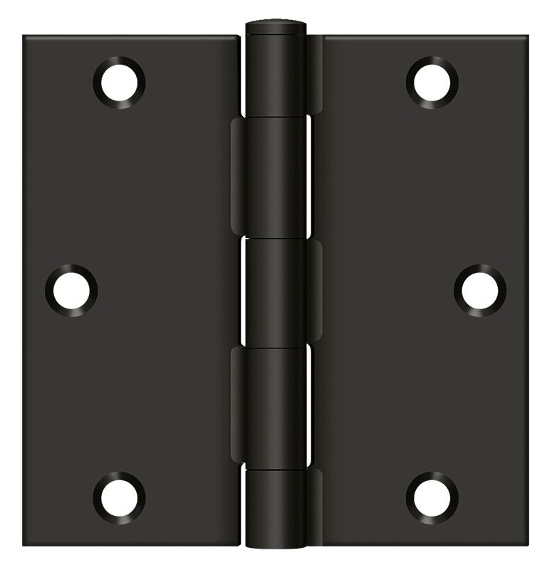 Deltana - 3-1/2" x 3-1/2" Square Hinge (Steel) - Oil Rubbed Bronze