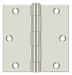 Deltana - 3-1/2" x 3-1/2" Square Hinge (Steel) - Bright Nickel