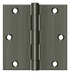 Deltana - 3-1/2" x 3-1/2" Square Hinge (Steel) - Antique Nickel