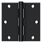 Deltana - 3-1/2" x 3-1/2" Square Hinge (Steel) - Flat Black