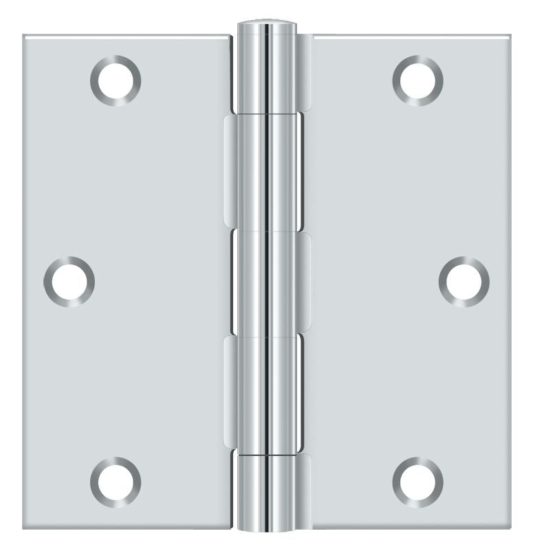 Deltana - 3-1/2" x 3-1/2" Square Hinge (Steel) - Bright Chrome