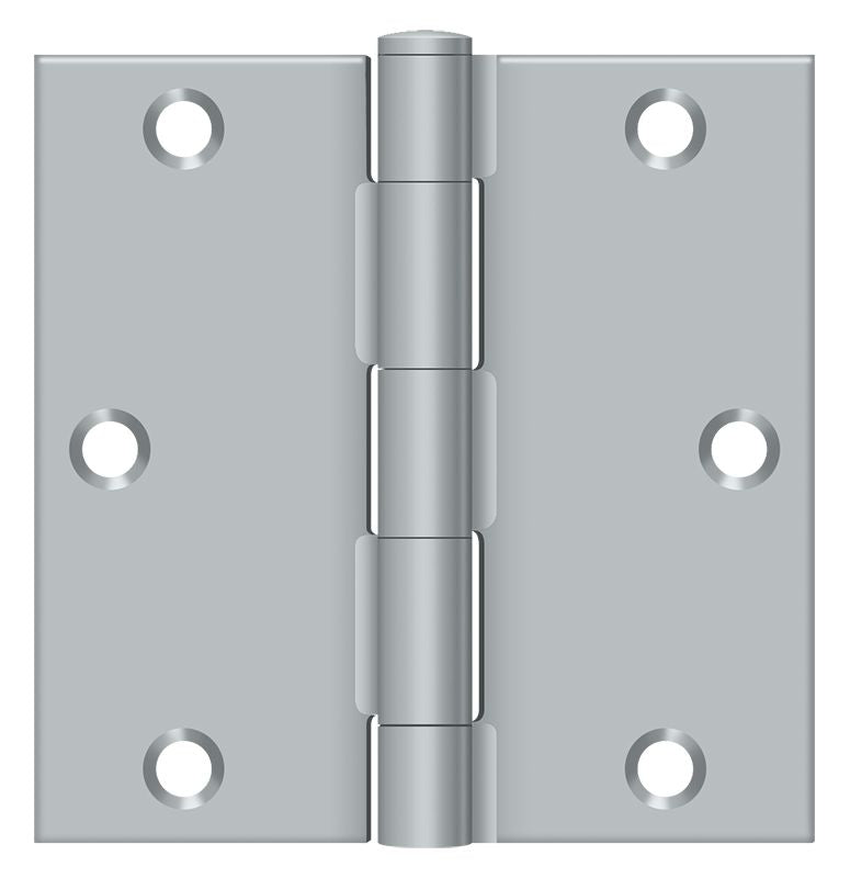 Deltana - 3-1/2" x 3-1/2" Square Hinge (Steel) - Satin Chrome