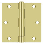 Deltana - 3-1/2" x 3-1/2" Square Hinge (Steel) - Bright Brass