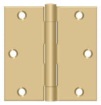 Deltana - 3-1/2" x 3-1/2" Square Hinge (Steel) - Satin Brass