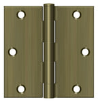Deltana - 3-1/2" x 3-1/2" Square Hinge (Steel) - Antique Brass